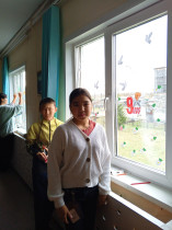 В школе проведена акция Окна Победы.